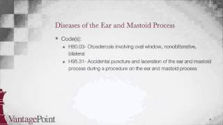 ICD10CM BootCamp Diseases of the Ear and Mastoid Process [upl. by Tronna]