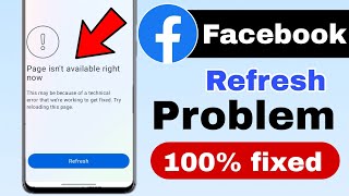 facebook refresh problem  page isnt available right now facebook [upl. by Nirihs896]