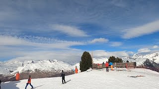 Ski WHOLE of BLUE BELVEDERE 1 2 3 amp 4 into Arc 1800 GoPro 8 HD POV  Les Arcs Paradiski  Mar 2023 [upl. by Hiller]