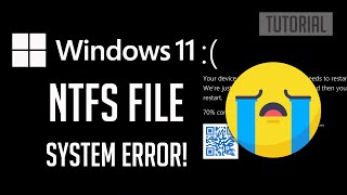 How to Fix NTFS FILE SYSTEM Error on Windows 11 TUTORIAL [upl. by Uehttam]