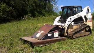 Kent Dunn Operating Bobcat T190 w Brushcat Rotary Cutter [upl. by Goldsmith]