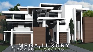 Bloxburg Mega Luxury Modern Mansion  No Large Plot ROBLOX bloxburg [upl. by Anilorac]