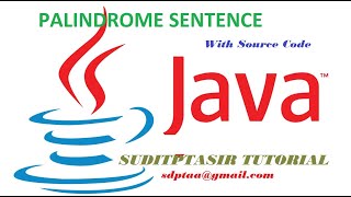 Palindrome Sentence in Java [upl. by Dedra48]