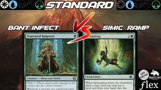 Simic Ramp VS Bant Infect MTG Standard [upl. by Eirallih]