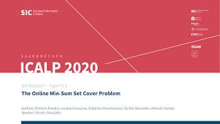 F1E — The Online MinSum Set Cover Problem [upl. by Davison]