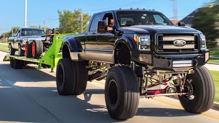 200K Sema Truck vs Gooseneck Trailer [upl. by Angelo830]