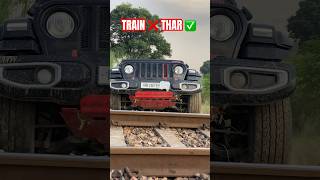 THAR NE TOH TRAIN KATRACK BHI NHI CHORDA😂 youtube automobile thar trending viralshorts shorts [upl. by Aitsirk]