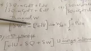 Thermodynamique premier principe [upl. by Sayles]