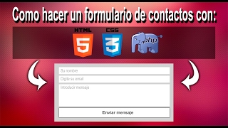 COMO CREAR FORMULARIO DE CONTACTOS Muy fácil  HTML5  CSS  PHP [upl. by Stichter]