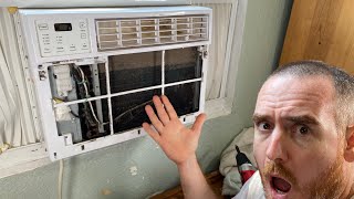 How to Clean A Window Air Conditioner AC unitThe Easy Way Without Removing From Wall The Right Way [upl. by Millman]