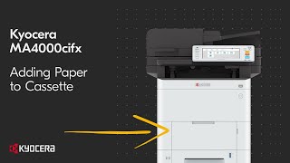 Kyocera MA4000cifx Adding Paper to Cassette [upl. by Selinski333]