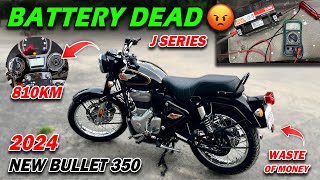 My 2024 New Bullet 350 Standard JSeries Battery Dead 😵 810Km  New Bullet Standard 350 👎 [upl. by Assillim]