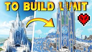 The BIGGEST Minecraft Ice Castle EVER Built in Hardcore Minecraft [upl. by Nylrak]