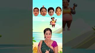 Tmkoc Daya 😮 and Madhavi Memory Test Challenge 🤯  कपड़ा 🎽स्ट्री  viralshorts tmkoc shorts [upl. by Sheila]