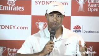 Tiger Woods happy with form at Australian Open [upl. by Leba]