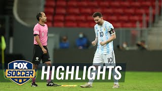 Messi Argentina outlast Colombia in penalty kicks to advance  2021 Copa America  FOX SOCCER [upl. by Lohcin]