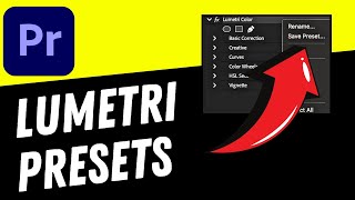 How to Create Lumetri Color Presets in Premiere Pro [upl. by Essila]