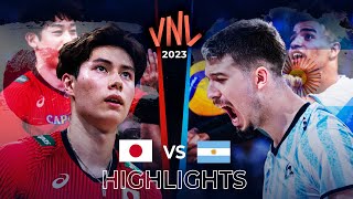 JAPAN vs ARGENTINA  Highlights  Mens VNL 2023 [upl. by Saibot]