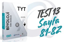 Test 13 Sitoplazma ve Organeller  Oxi Serisi Biyoloji  OksijenYayınları [upl. by Vocaay]