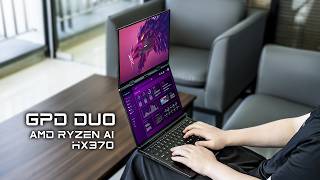 A Dual Screen OLED Ryzen Ai Laptop GPD DUO First Look [upl. by Ivan]