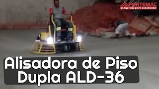 Alisadora de Concreto Dupla Fortemac ALD36 fazendo acabamento em piso de concreto [upl. by Enala939]