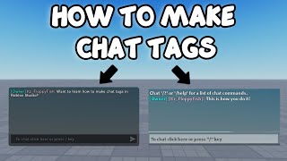 HOW TO MAKE CHAT TAGS  Roblox Studio Tutorial [upl. by Aniarrol]