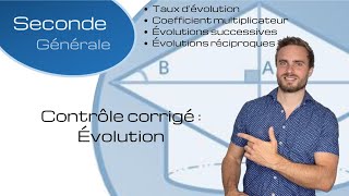 Contrôle corrigé  Evolutions  Seconde  Coefficient multiplicateur  taux dévolution [upl. by Zel647]