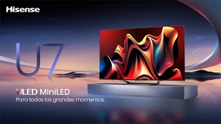 Hisense MiniLED TV U7NQ con Quantum Dot Colour Modo Juego de 144Hz VRR 240 fps y FALD [upl. by Huntlee]