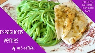 Espaguetis verdes nutritivos💚 6 personas 👤 [upl. by Hillari]