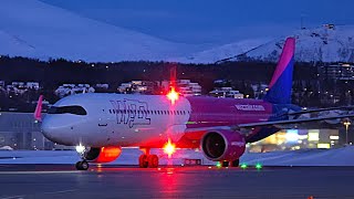 Wizz Air A321Neo Late Evening Arrival at Tromsø [upl. by Acnaib]