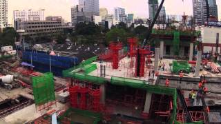 MahaNakhon Timelapse Construction Bangkok  Bangkoks Tallest Building Takes Shape October 2012 [upl. by Aliuqehs734]