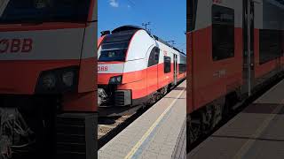 ÖBB Cityjet Desiro ML Ausfahrt S4 nach Stockerau in Korneuburg [upl. by Lester]