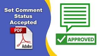 How to set comment status accepted in a pdf file Edit PDF using Adobe Acrobat Pro DC [upl. by Drabeck]