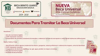 Documentos Para Tramitar la BECA UNIVERSAL 20242025 [upl. by Arret]