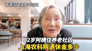 上海82岁阿姨住青浦淀山湖养老社区农科院工作32年退休金多少 [upl. by Siro]