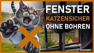 Fenster für Katzen sicher machen ohne bohren [upl. by Nagah]