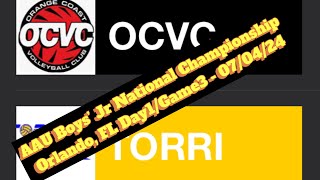 OCVC 152 vs Torrimar 15  AAU Boys’ Jr Nationals ChampionshipOrlando Fl Day1Game3July 2024 [upl. by Earahs]