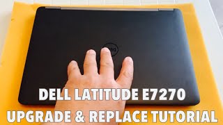 DELL LATITUDE E7270  UPGRADE RAM SSD amp REPLACERESET CMOS RTC BATTERY DISASSEMBLY [upl. by Wiese]