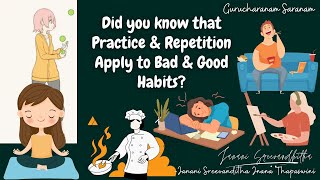 Are you a master in good Habits or bad  practice repeat success happiness work howto [upl. by Lledor]