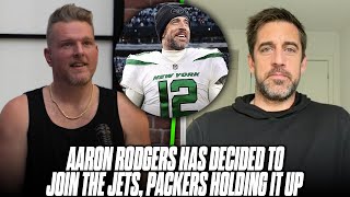 Aaron Rodgers Says Hes Decided To Join Jets Packers Trade Talks Reason Trade Isnt Done [upl. by Enyrehtak631]