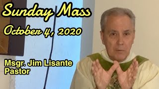 Sunday Mass  October 4 2020  Msgr Jim Lisante Pastor Our Lady of Lourdes Church [upl. by Celeski86]