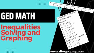 GED Math  Inequalities Solving and Graphing [upl. by Maris]