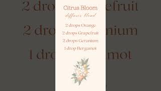 Citrus Bloom Essential Oil Diffuser Blend homefragrance education diffuserblends [upl. by Adar660]