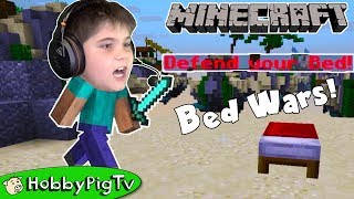 Minecraft Bed Wars No Teams Free For All HobbyPigTV [upl. by Tabby319]