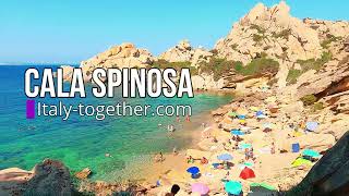 Cala Spinosa beach Sardinia Italy walking tour in 4k July 2022 [upl. by Arihs]