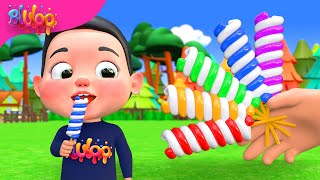 lollipops finger family song nursery rhymes  BluLoo Nursery Rhymes amp Kids Songs [upl. by Jdavie]