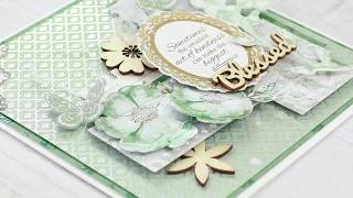 DIY Card Making Tutorial  Shabby Chic [upl. by Ttimme]