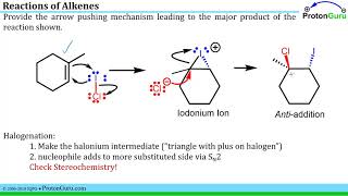 Proton Guru Practice III6 Halogenation and Halohydrin Formation from Alkenes [upl. by Mars]