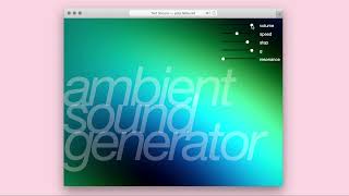 ambient sound generator webaudio experiment [upl. by Aicina]