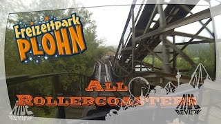 Freizeitpark Plohn  All Rollercoasters [upl. by Eruot935]